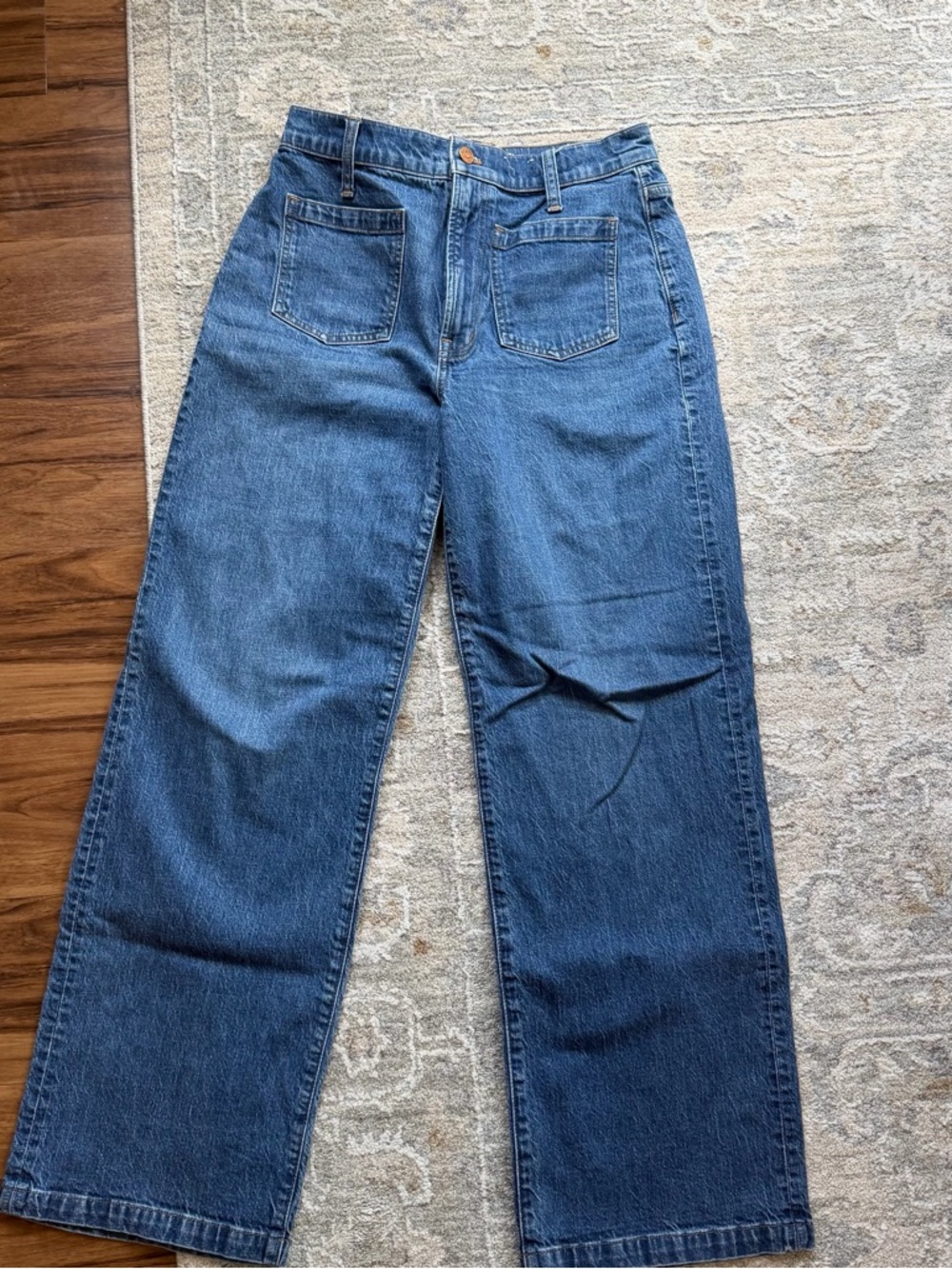 Madewell Wide Leg Blue Denim Jeans